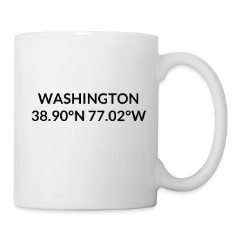 Washington Washington, D.C. USA Koordinaten - Tasse - Weiß - Rechts