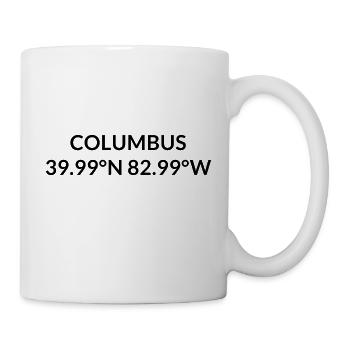 Coordonnées de Columbus, Ohio, États-Unis - Mug blanc - blanc - Droite