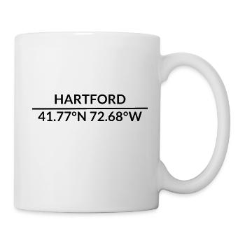 Hartford, Connecticut, USA Coordinates - Mug - white - Right