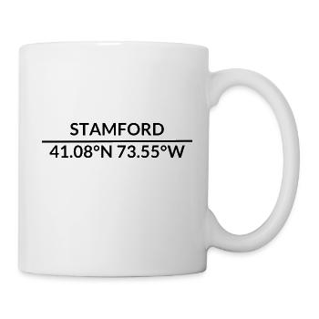 Stamford, Connecticut, USA Coordinates - Mug - white - Right