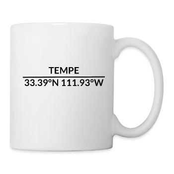 Tempe, Arizona, USA Coordinates - Mug - white - Right