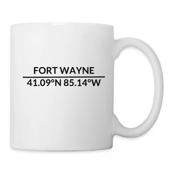 Fort Wayne, Indiana, USA Coordinates - Mug - white - Right