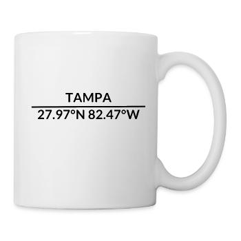 Tampa Florida USA Koordinaten - Tasse - Weiß - Rechts