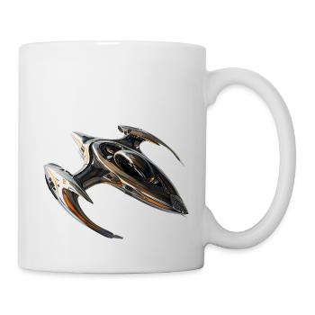 Mit dem Raumschiff durchs All - Tasse - Weiß - Rechts