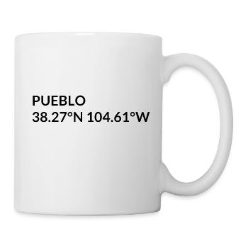 Coordonnées de Pueblo Colorado États-Unis - Mug blanc - blanc - Droite