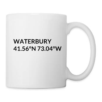 Waterbury, Connecticut, USA Coordinates - Mug - white - Right