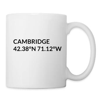 Coordonnées Cambridge, Massachusetts, États-Unis - Mug blanc - blanc - Droite