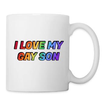 J’aime mon fils gay - Mug blanc - blanc - Droite
