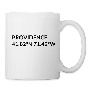Providence Rhode Island USA Koordinaten - Tasse - Weiß - Rechts