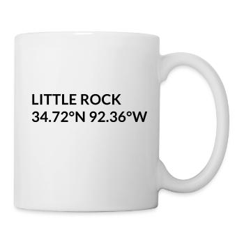 Little Rock, Arkansas, USA Coordinates - Mug - white - Right