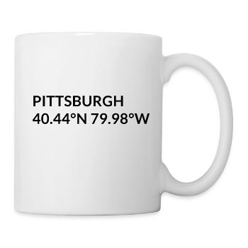 Pittsburgh, Pennsylvania, USA Coordinates - Mug - white - Right