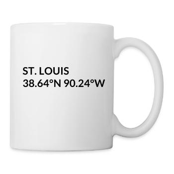 Coordonnées St. Louis, Missouri, États-Unis - Mug blanc - blanc - Droite