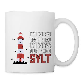 Je n’ai rien à faire, je dois juste aller au phare de Sylt - Mug blanc - blanc - Droite
