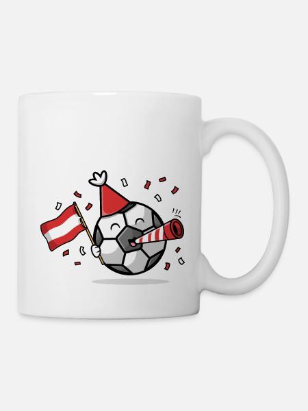 Fußball Fan Österreich - Tasse - Weiß