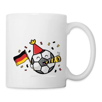 Fußball Fan Deutschland - Tasse - Weiß - Rechts
