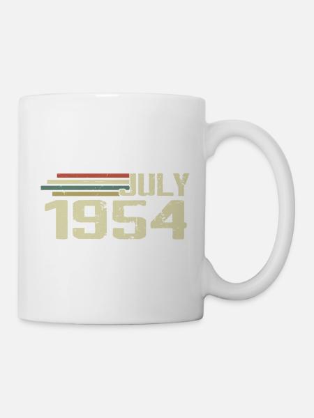 Anniversaire juillet 1954 Année 1954 juillet Né en 1954 - Mug blanc - blanc