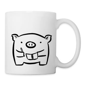 Artist pig - Mug - white - Right