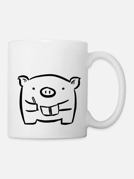 Cochon d’artiste - Mug blanc - blanc
