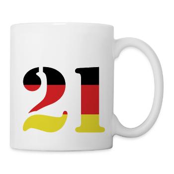 21 Numéro Jersey Allemagne - Mug blanc - blanc - Droite