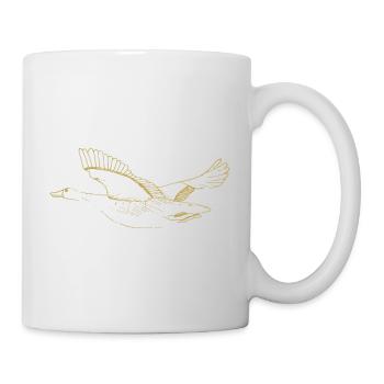Illustrierte Designs mit Gans - Tasse - Weiß - Rechts