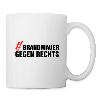 BRANDMAUER GEGEN RECHTS - Tasse - Weiß - Rechts