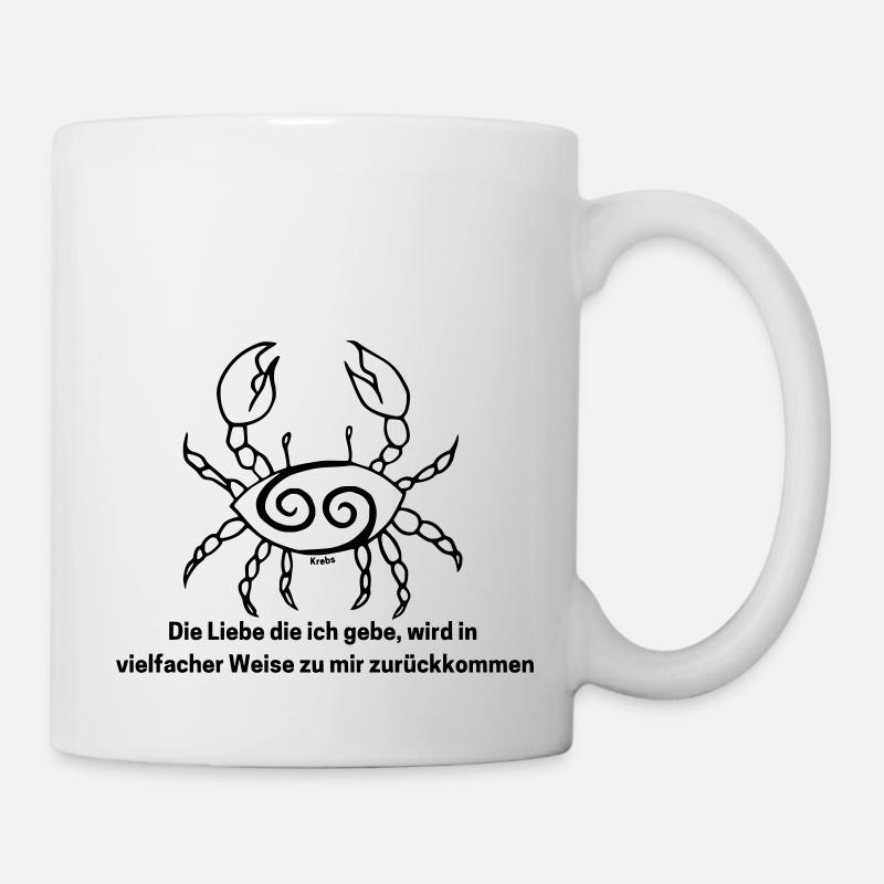 Sternzeichen Krebs - Tasse - Weiß