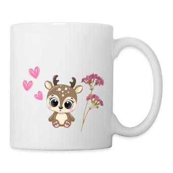 Reh - Tasse - Weiß - Rechts