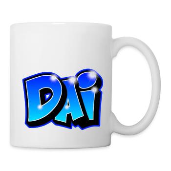 Graffiti "DAI" auf jedem Medium bedruckbar - Tasse - Weiß - Rechts