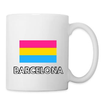 Pan Pride Flagge Barcelona - Tasse - Weiß - Rechts