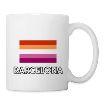 Lesbian Pride Flagge Barcelona - Tasse - Weiß - Rechts
