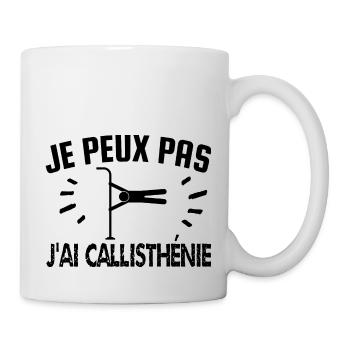 je peux pas j'ai callisthénie - Mug blanc - blanc - Droite