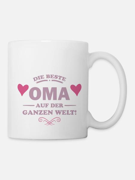 beste oma - Tasse - Weiß