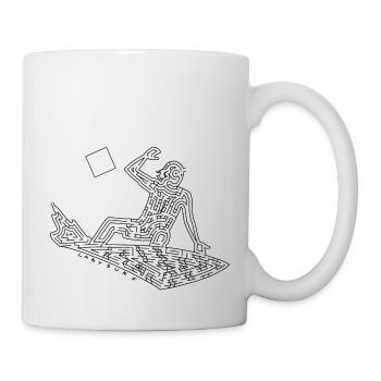 Labyrinthe Surfeur (version noire) - Mug blanc - blanc - Droite