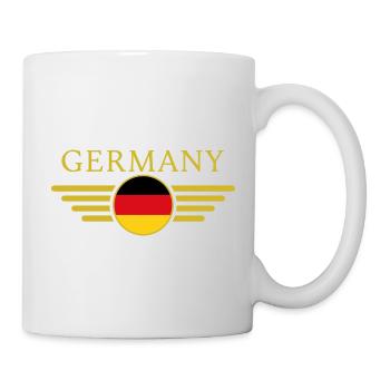 Ich liebe Deutschland, Eleganz Stil Design T-Shirt - Tasse - Weiß - Rechts