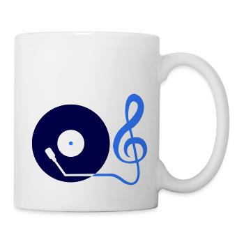 Music clef note mixer party vinyl - Mug - white - Right