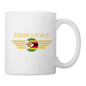 Ich liebe Simbabwe, Eleganz Stil Design T-Shirt - Tasse - Weiß - Rechts
