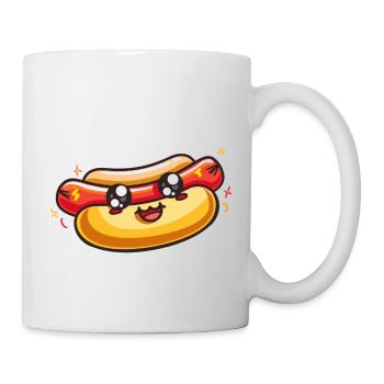 Conception de dessin animé de hot-dog - Mug blanc - blanc - Droite