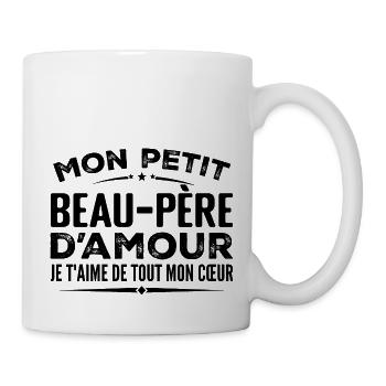 Gift Father-in-law of love I love you with my heart - Mug - white - Right