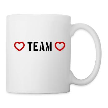 Team Herz Symbol - Tasse - Weiß - Rechts