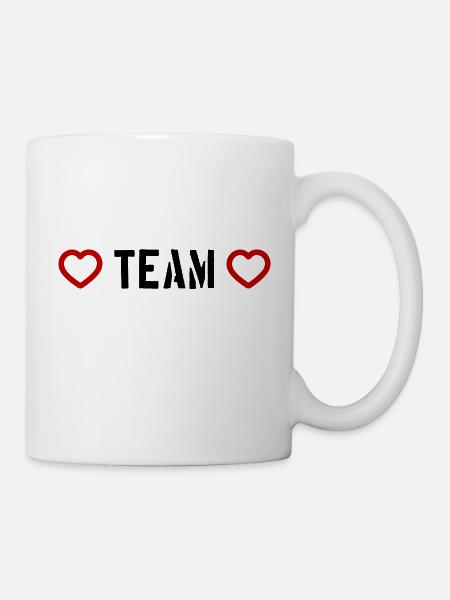 Team Herz Symbol - Tasse - Weiß