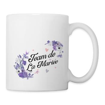 Purple floral bridal team - Mug - white - Right