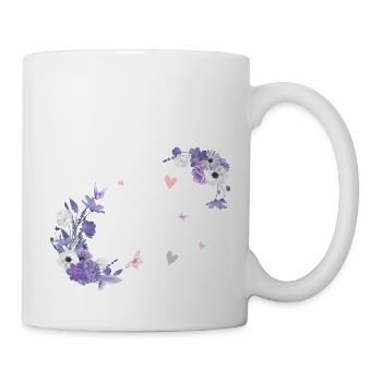 Purple floral bridal team - Mug - white - Right