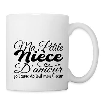 Cadeau Nièce d'amour, meilleure Nièce je t'aime - Mug blanc - blanc - Droite