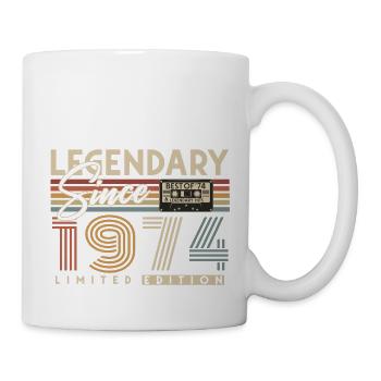 Legendary Since 1974 Vintage Retro Birthday - Mug - white - Right