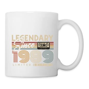 Legendary Since 1989 Vintage Retro Birthday - Mug - white - Right