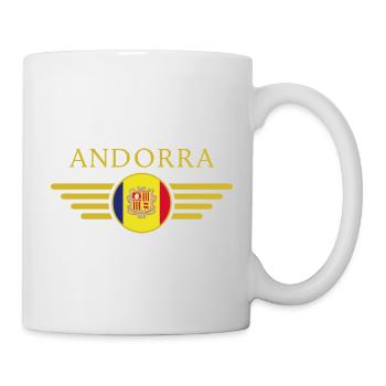 Ich liebe Andorra, Eleganz Stil Design T-Shirt - Tasse - Weiß - Rechts