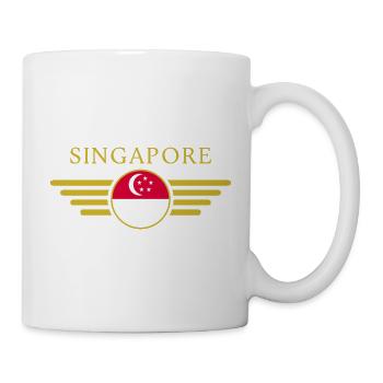 J’aime Singapour, T-shirt design de style élégance - Mug blanc - blanc - Droite