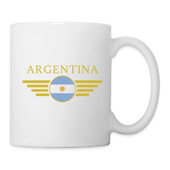 J’aime l’Argentine, T-shirt design de style élégance - Mug blanc - blanc - Droite
