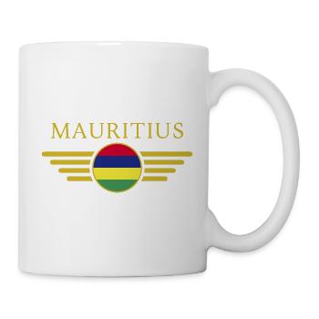 I Love Mauritius, T-Shirt Design Style Élégance - Mug blanc - blanc - Droite