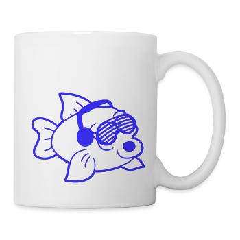 Fête Poisson Sous-marin Animaux de mer Musique Club Fun - Mug blanc - blanc - Droite